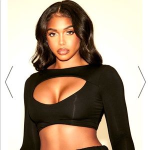 NWT Naked Wardrobe Brown long Sleeve sexy cutout